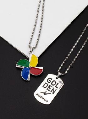 欧美潮酷项链男女蹦迪嘻哈机器人