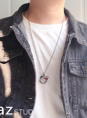 龙形红珠项链男生霸气酷ins配饰