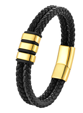 2025蛇年红色皮绳手链男女情侣款红绳简约双层本命年转运手绳礼物