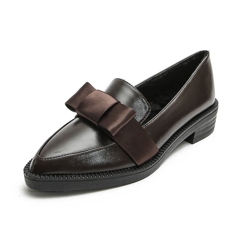 英伦小皮鞋女复古2025秋季新款尖头单鞋厚底乐福鞋大码女鞋41到43 - 图3