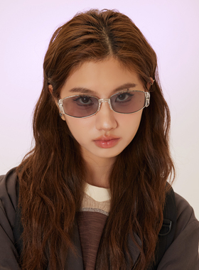 太阳眼镜防紫外线复古女窄框猫眼