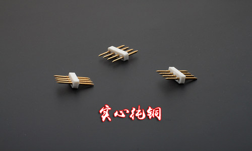LED5050灯带RGB四芯插针2835双排四线全铜对接针导板铜针连接针 - 图2