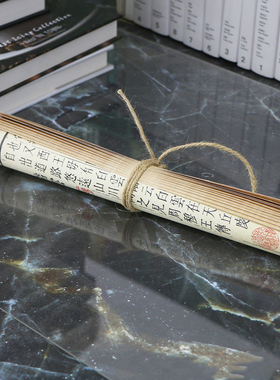 样板间书房中文书卷摆件