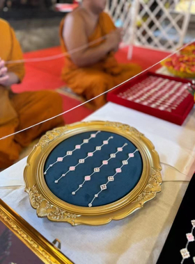 泰国特色  幻彩灵韵 倚梦粉手链 金色银色