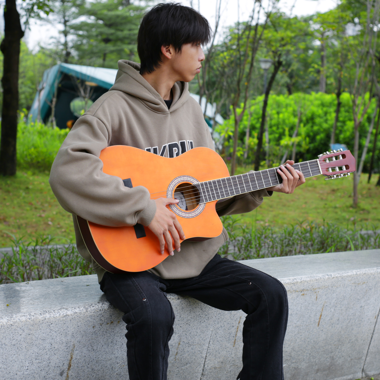 安德鲁初学者男女生专业无痛感39寸古典吉他考级乐器独奏尼龙弦 - 图1