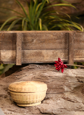 空间美式风木箱摆放拍摄搭配道具