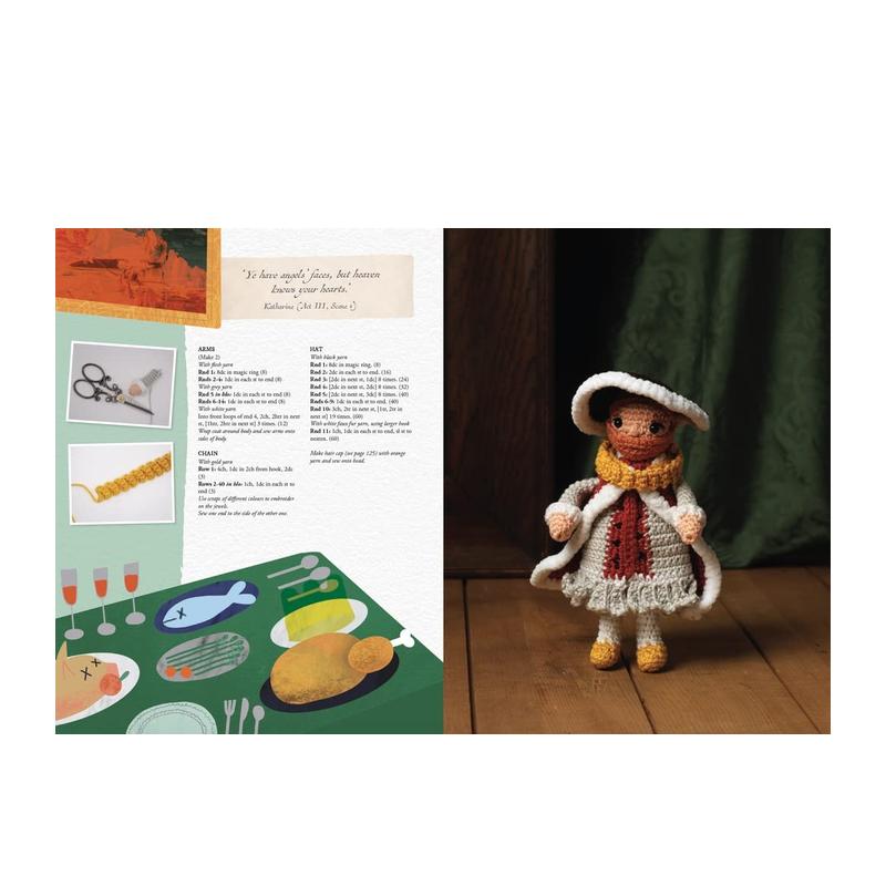 【预售】莎士比亚与织造: 钩针与编织 Hooked on Shakespeare: Crochet Projects Inspired by The Bard英文手工原版图书外版进口