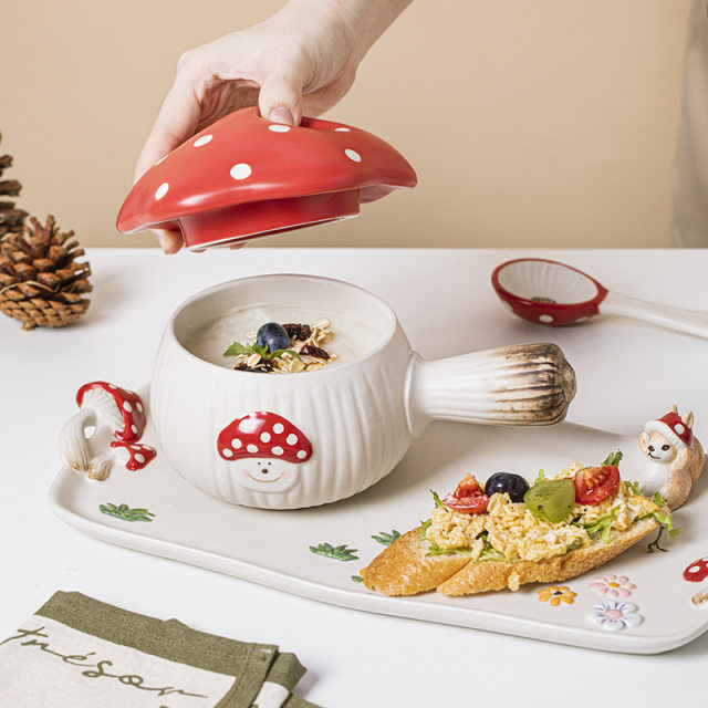 Ashima ins Fenghong Mushroom Creative Tableware Soup Pot
