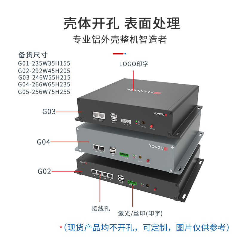 GOF铝型材机箱定做设备仪表盒电源盒控制器铝合金外壳线路板盒子 - 图0