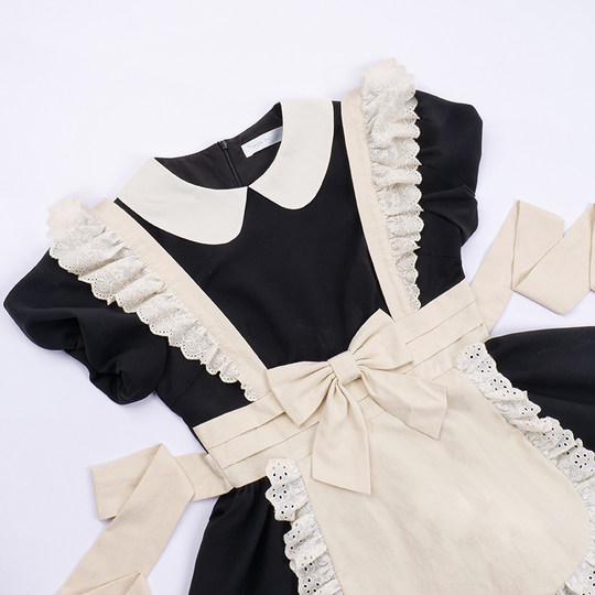 Maid's costume ancient style lace apron gives bow