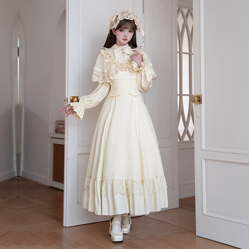 来信与诗·白昼夜｜WP原创副牌 优雅长袖连衣裙披肩可拆双子秋冬,淘宝优惠券,粉丝福利购,淘宝优惠卷