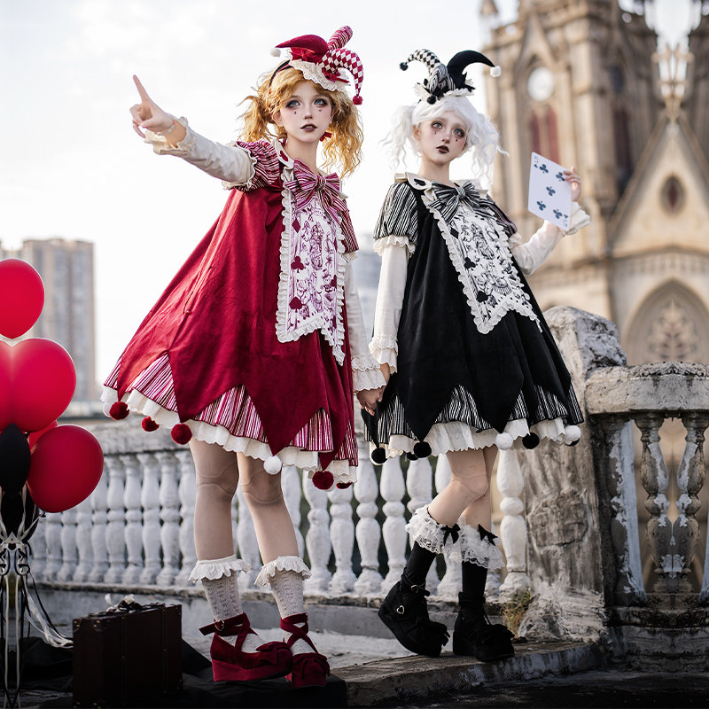 来信与诗·人偶假面｜WP原创副牌doll小丑op宽松麻袋裙双子多穿lo,淘宝优惠券,粉丝福利购,淘宝优惠卷