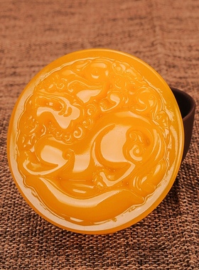 和田玉黄龙玉羊脂玉貔貅皮带扣黄玉腰带扣挂件玉石皮带扣皮休蜀黍