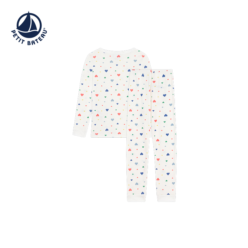 【2025秋冬新品】Petitbateau小帆船童装儿童睡衣裤家居服A0EI8 - 图1