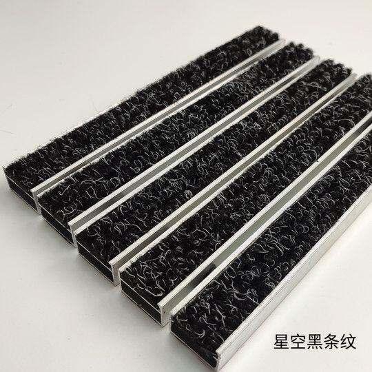 Aluminum alloy embedded entrance door scraping mud and dustproof floor mat