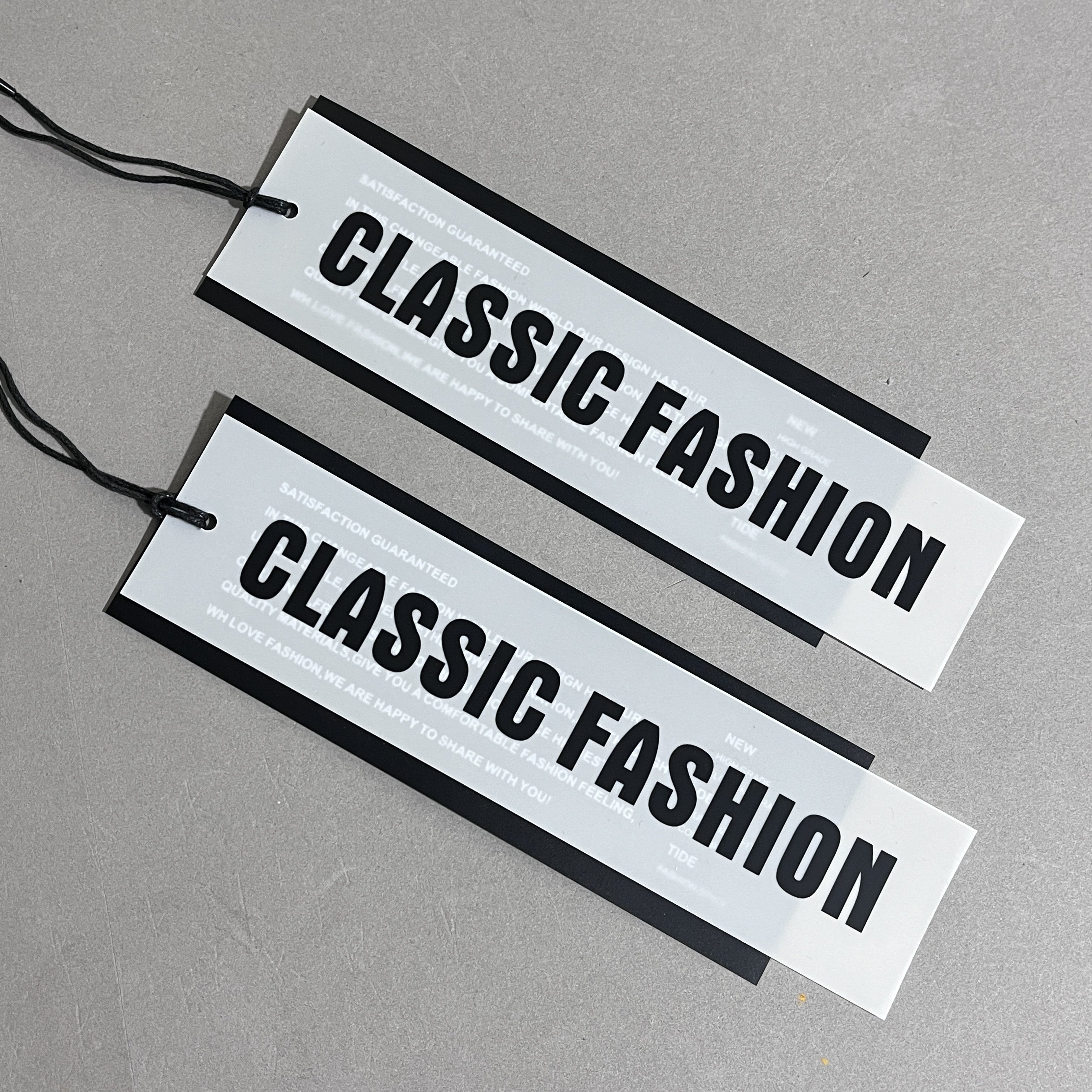 V3服装店衣服吊牌定制半透明PVC防水软胶男女装潮牌吊牌高级感,淘宝优惠券,粉丝福利购,淘宝优惠卷