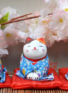 餐厅和服猫装饰日式摆件