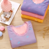 Удерживающее тепло утепленное нижнее белье, комплект, термобелье для школьников, штаны, свитер, круглый воротник, в обтяжку