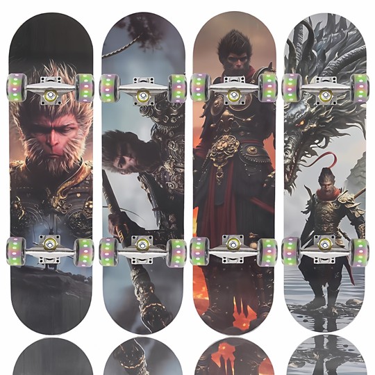 Scooter for children 6-8-10-12 years old Nezha 2 Magic Child for boys and girls with double cocking and flashing four-wheel professional model