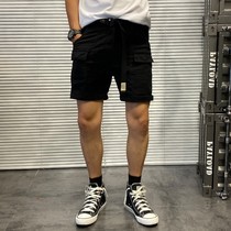 2022 Summer American Locomotive Sport Tooling Sports Shorts Male Tide Card Pure Cotton 50% Pants Loose Casual 50% Pants