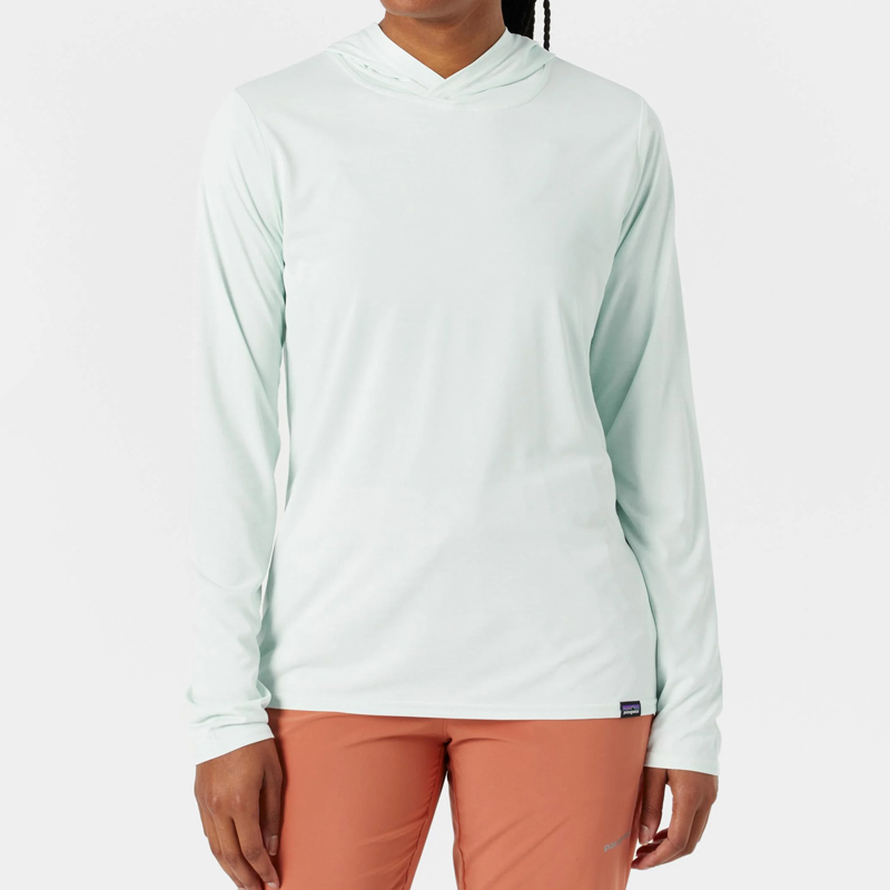 Patagonia C1速干衣女轻薄丝滑透气夏季户外飞钓连帽长袖T恤45315 - 图0