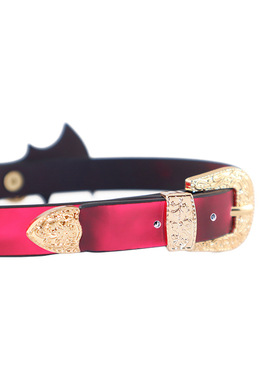 可刻字温感温变色项圈蝙蝠颈圈男女choker项链k9小狗puppy牵引绳