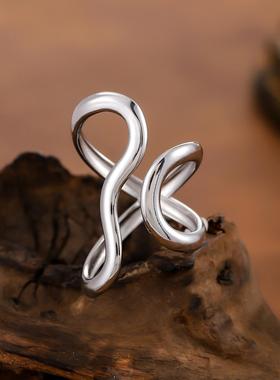 简约风18K镀金开口指环