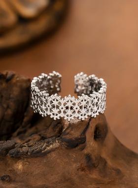 欧美不锈钢镂空可调戒指