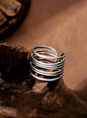 艾芙乐s925纯银个性锤头鲨开口