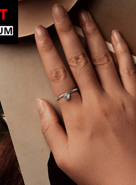 饰品跨境浪漫爱心玫瑰开口戒时尚s925纯银镀白金可调节戒指饰品女