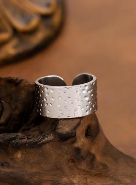 欧美不锈钢宽面个性戒指