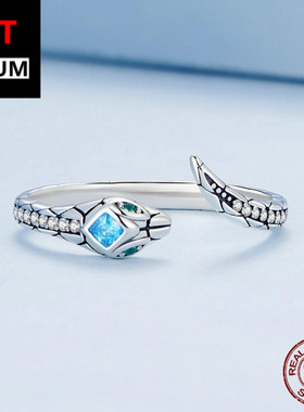 艾芙乐原创纯银s925蛇形开口戒指