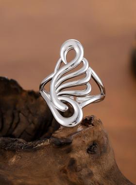 欧美风钛钢真金电镀开口戒指