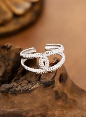 亚马逊货源原创纯银复古花纹爱心