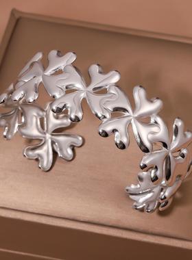 欧美高级感几何不锈钢手镯