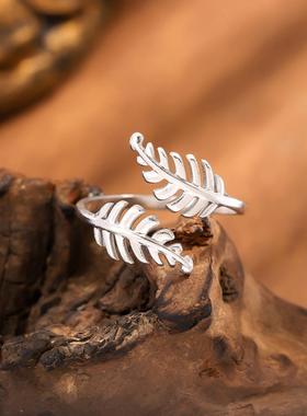 新款小众设计开口戒指复古风