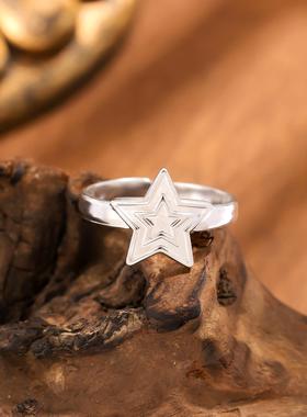 欧美极简钛钢轻奢复古戒指