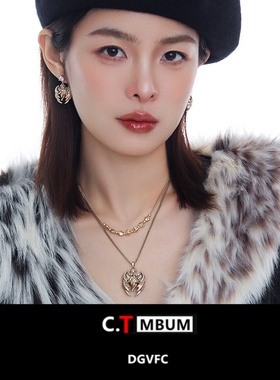 守护天使双层叠戴项链女2026新款