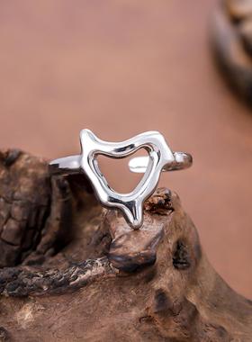 液态爱心开口戒指甜美仙女风