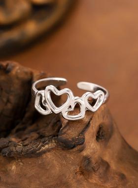 钛钢不规则开口轻奢戒指