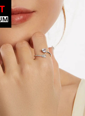 艾芙乐丘比特一箭穿心开口戒s925