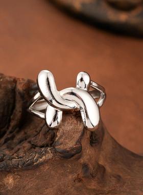 高级感不规则真金电镀戒指