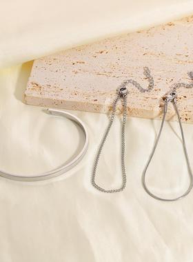 欧美风不锈钢叠戴手链套装