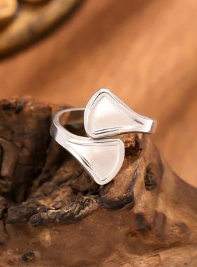 欧美冷淡风异形光面钛钢戒指
