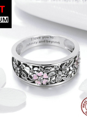 饰品跨境欧美流行S925纯银戒指花之舞纯银时尚戒指个性佩戴女戒