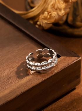 轻奢钛钢戒指女可调节批发