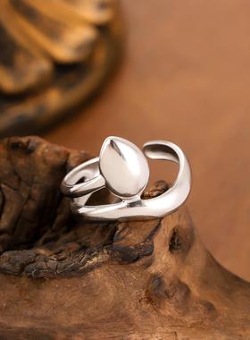 欧美简约风镀金几何戒指