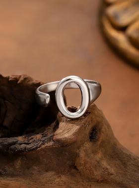 简约钛钢戒指女轻奢镀金款