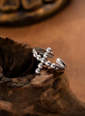 不锈钢轻奢十字架情侣戒