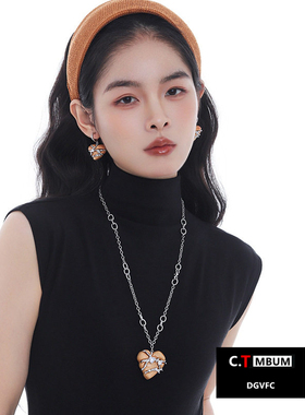 木作荆棘爱心系列新款时尚百搭项